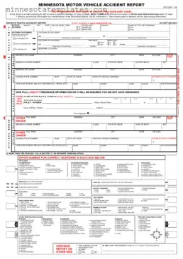 Blank Minnesota Accident Report Template