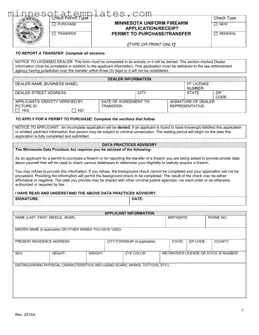 Blank Minnesota Application Permit Template
