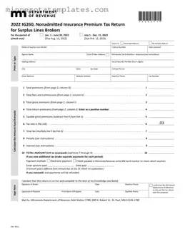 Blank Minnesota Ig260 Template