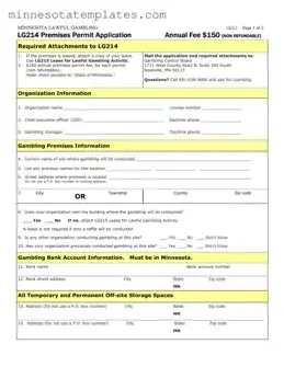 Blank Minnesota Lg214 Template