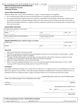Blank Minnesota Notarized Template